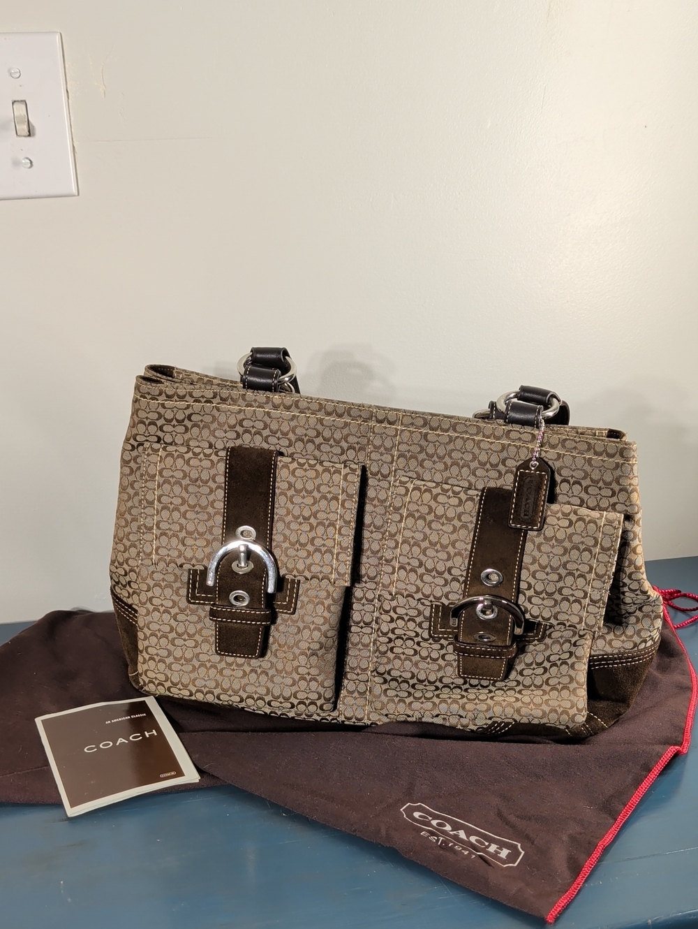 Coach Brown Soho Signature Buckle Tote Style 6427
